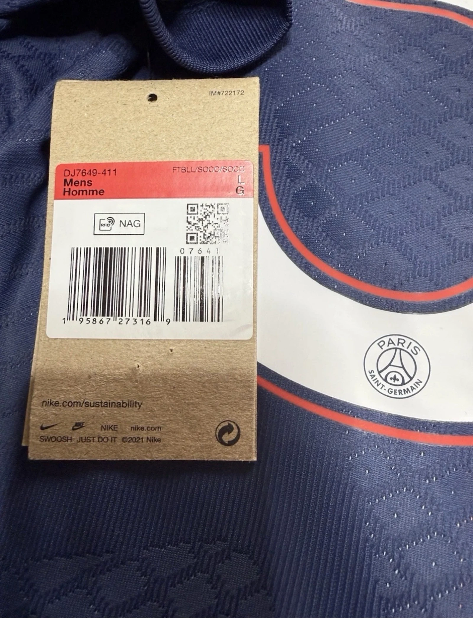 Camiseta oficial PSG 2022/2023 vapor partido talla L Messi local UEFA Champions League nueva – photo 3